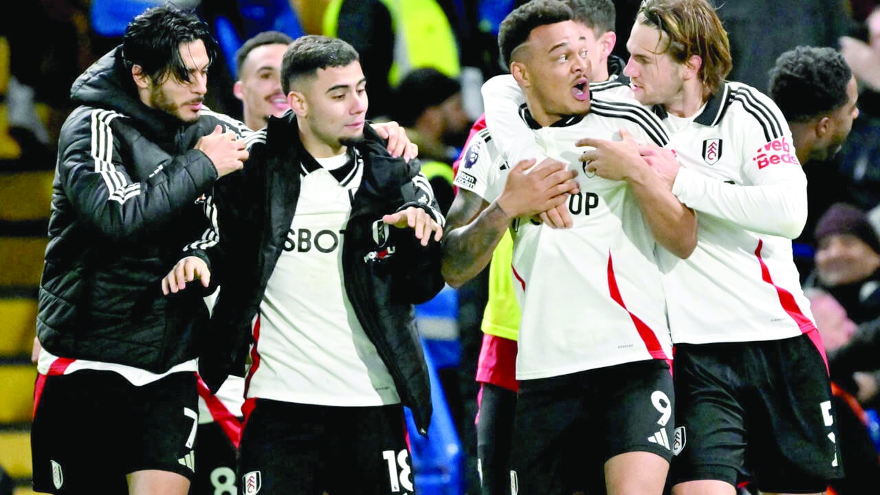 rodrigo muniz 2nd right scored fulham s dramatic late winner at chelsea photo afp