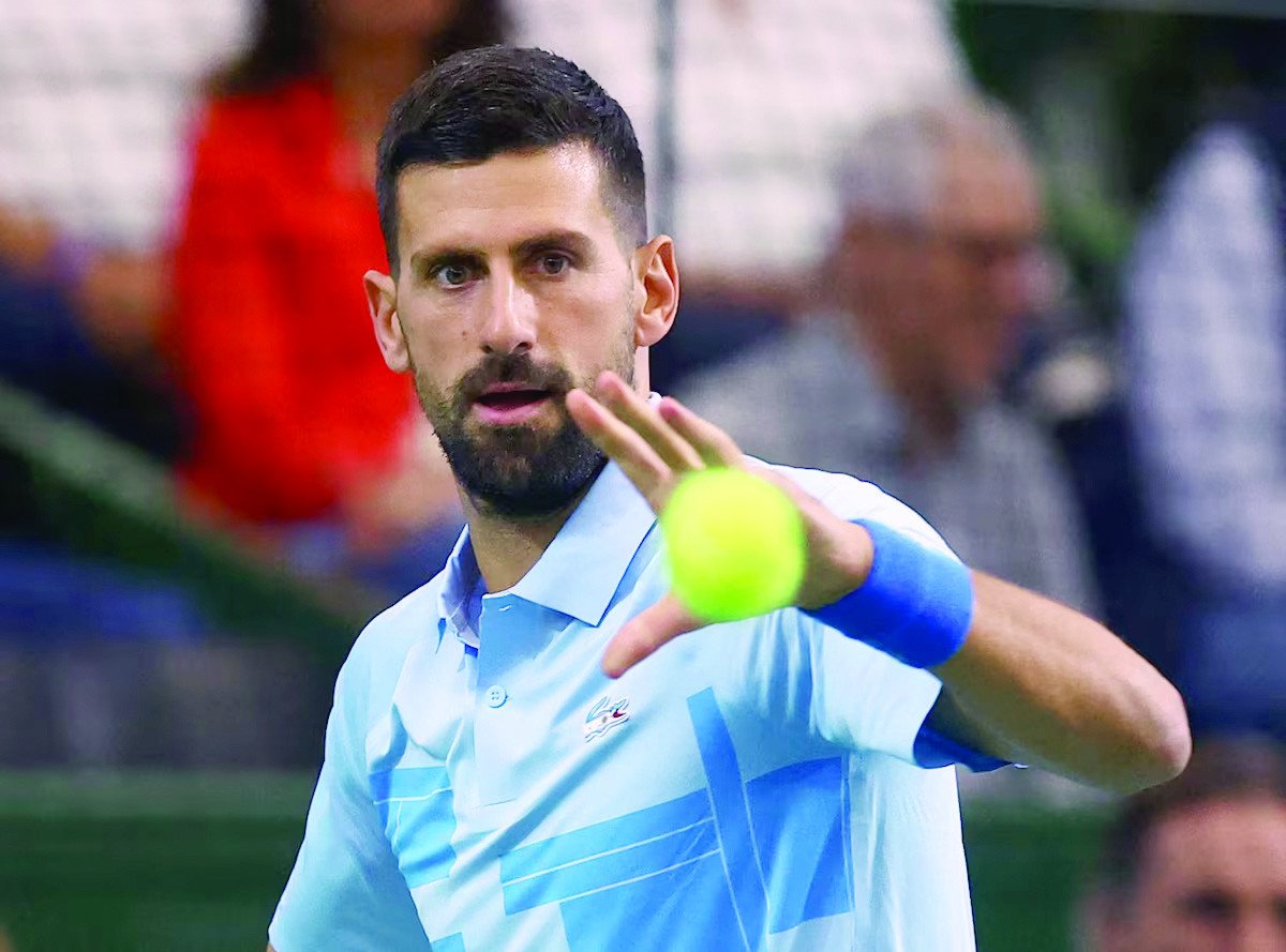 serbia s novak djokovic in action during an exhibition match photo reuters file