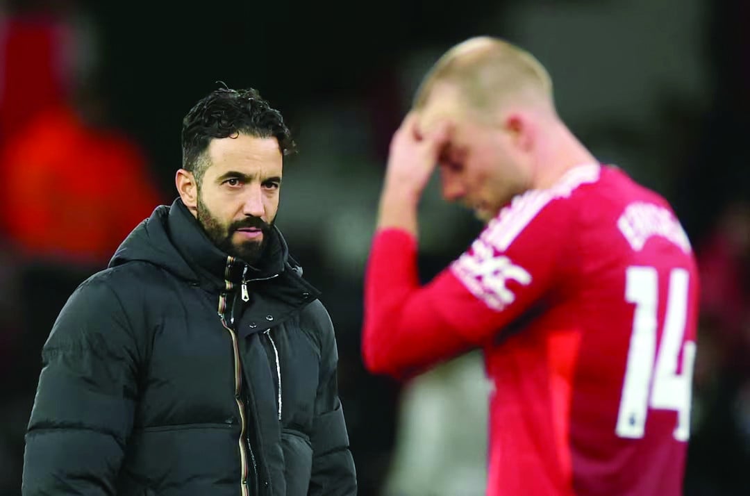 manchester united manager ruben amorim looks dejected after the match photo reuters