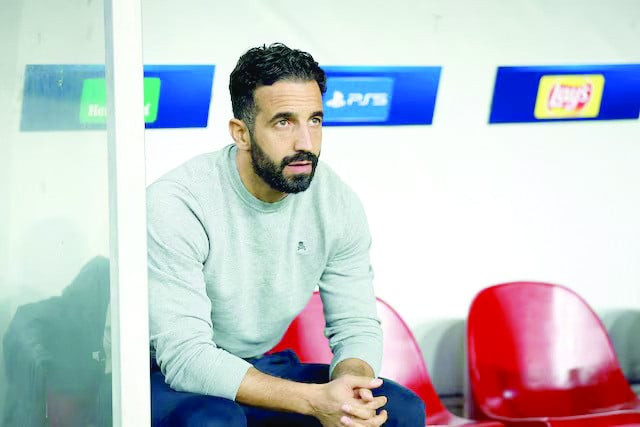 sporting cp coach ruben amorim before the champions league match against sk sturm graz at worthersee stadion austria on october 22 photo reuters sporting cp coach ruben amorim before the champions league match against sk sturm graz at worthersee stadion austria on october 22 photo reuters