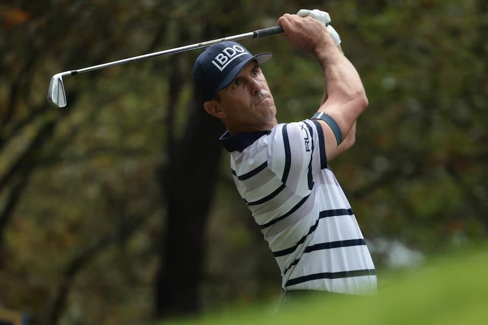 billy horschel of the us in action during the final round of thee golf european tour of bmw pga championship at wentworth club virginia water britain on september 22 2024 photo reuters