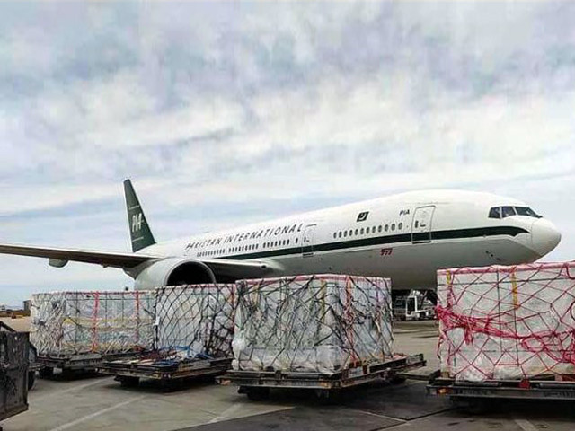 pia plane with vaccine consignment at beijing airport photo app