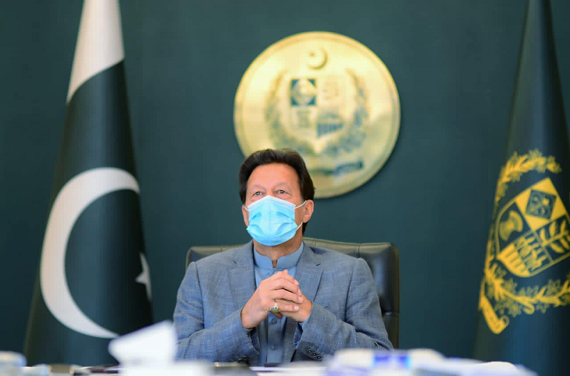 prime minister imran khan at the 10th d 8 virtual summit held on april 8 2021 photo pm office