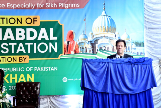 prime minister imran khan addressing inauguration ceremony at hassan abdal railway station on november 6 2020 photo pid prime minister imran khan addressing inauguration ceremony at hassan abdal railway station on november 6 2020 photo pid