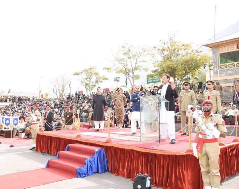 prime minister imran khan at azadi prade ceremony in gilgit gilgit baltistan on november 1 2020 photo twitter ptiofficialisb