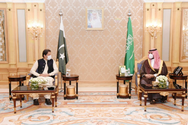 prime minister imran khan met on monday with saudi arabia s crown prince mohammed bin salman on the sidelines of the mgi summit in riyadh photo pm office prime minister imran khan met on monday with saudi arabia s crown prince mohammed bin salman on the sidelines of the mgi summit in riyadh photo pm office