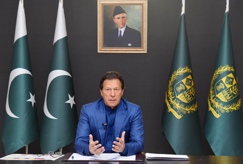 prime minister imran khan addressing the nation on monday photo pid