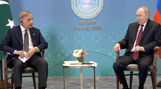 shehbaz sharif and vladimir putin meet in astana discuss expansion of pakistan russia ties shehbaz sharif and vladimir putin meet in astana discuss expansion of pakistan russia ties