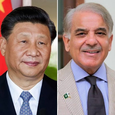 chinese president xi jinping and prime minister of pakistan shehbaz sharif photo express file chinese president xi jinping and prime minister of pakistan shehbaz sharif photo express file