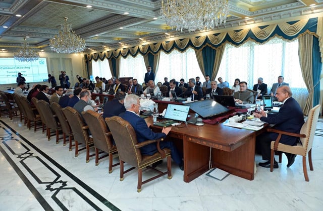 prime minister shehbaz sharif is chairing a federal cabinet meeting in islamabad on tuesday may 7 2024 photo pid