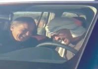 prime minister shehbaz sharif and uae president sheikh mohamed bin zayed al nahyan share a light moment in a car as they leave the airport in rahim yar khan photo nni