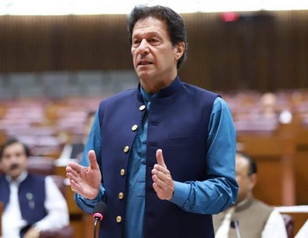 a file photo of prime minister imran khan while addressing the parliament photo app file a file photo of prime minister imran khan while addressing the parliament photo app file
