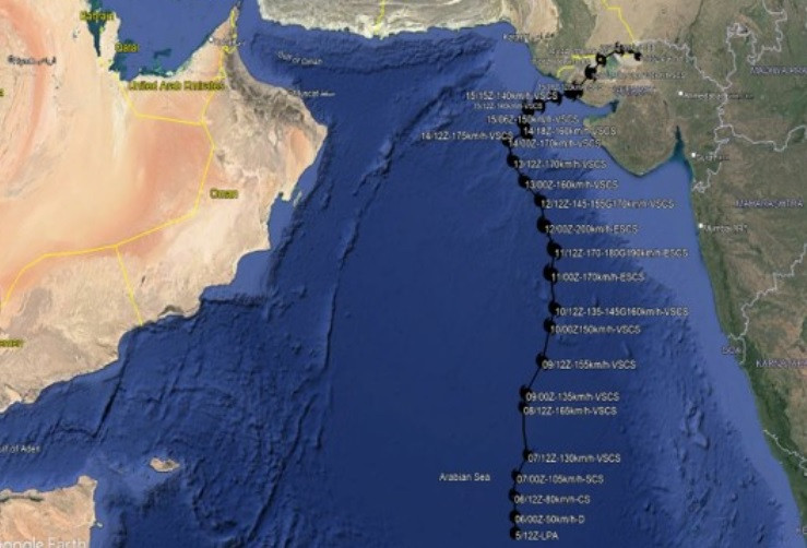 the observed track of cyclone biparjoy photo pakistan meteorological department pmd