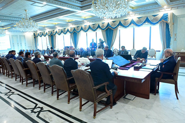 prime minister shehbaz sharif chairs a high level meeting regarding the law and order situation in the country photo pid