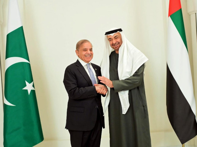 prime minister shehbaz sharif and president of uae sheikh muhammad bin zayed al nahyan meet in abu dhabi on may 23 2024 photo pid prime minister shehbaz sharif and president of uae sheikh muhammad bin zayed al nahyan meet in abu dhabi on may 23 2024 photo pid