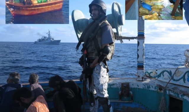 pns seize large quantity of drugs at the arabian sea during maritime security operations photo pn pns seize large quantity of drugs at the arabian sea during maritime security operations photo pn