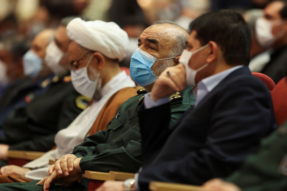 islamic revolutionary guard corps irgc commander in chief major general hossein salami attends a ceremony marking the anniversary of the death of senior iranian military commander mohammad hejazi in tehran iran april 14 2022 photo reuters file