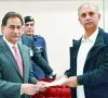 na opposition leader omar ayub presents pti s charter of demands to speaker ayaz sadiq photo app