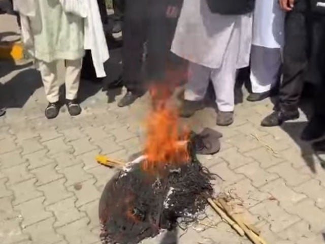 fir states that the protestors burned the effigy of a state institution s head and resisted police officers threatening them with dire consequences screengrab