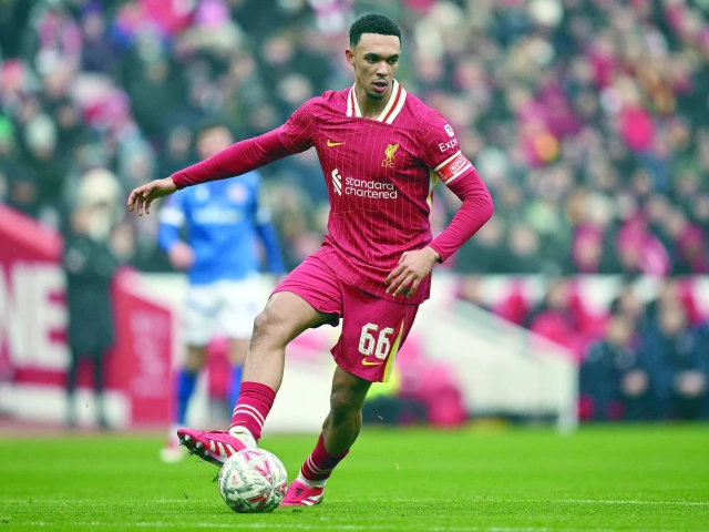 liverpool s trent alexander arnold controls the ball during the english fa cup third round football match against accrington stanley at anfield in liverpool on january 11 photo afp liverpool s trent alexander arnold controls the ball during the english fa cup third round football match against accrington stanley at anfield in liverpool on january 11 photo afp