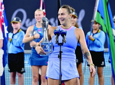 sabalenka clinches brisbane title