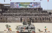 the closing ceremony of over six week long joint military training between pakistan army and royal saudi land forces photo app