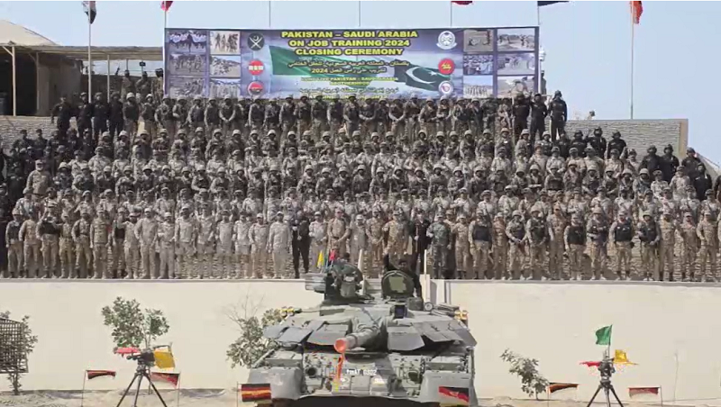 the closing ceremony of over six week long joint military training between pakistan army and royal saudi land forces photo app