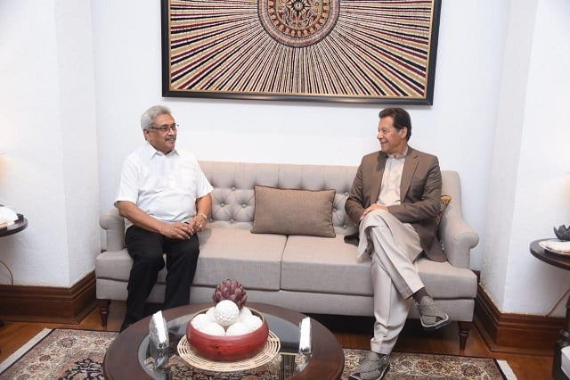 prime minister imran khan meets sri lankan president gotabaya rajapaksa at presidential secretariat in colombo on february 24 2021