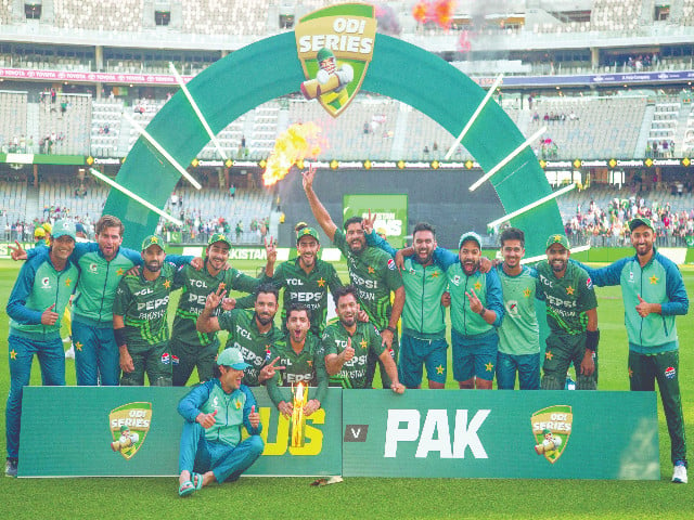 pakistan s stunning odi series win over australia was the highlight of a great season for the greenshirts and earned three of its players the honour to feature in icc s odi team of the year photo afp