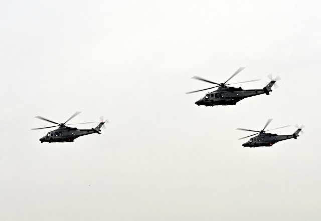 PAF helicopters during the fly past. PHOTO: GoP