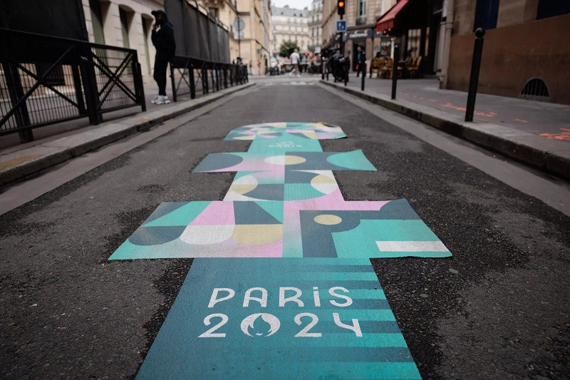 Taking it to the streets: Paris is dressing up for the Games. PHOTO: AFP