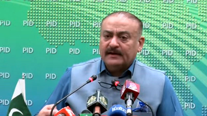 minister for national health services abdul qadir patel addresses media on july 04 2022 photo radio pakistan