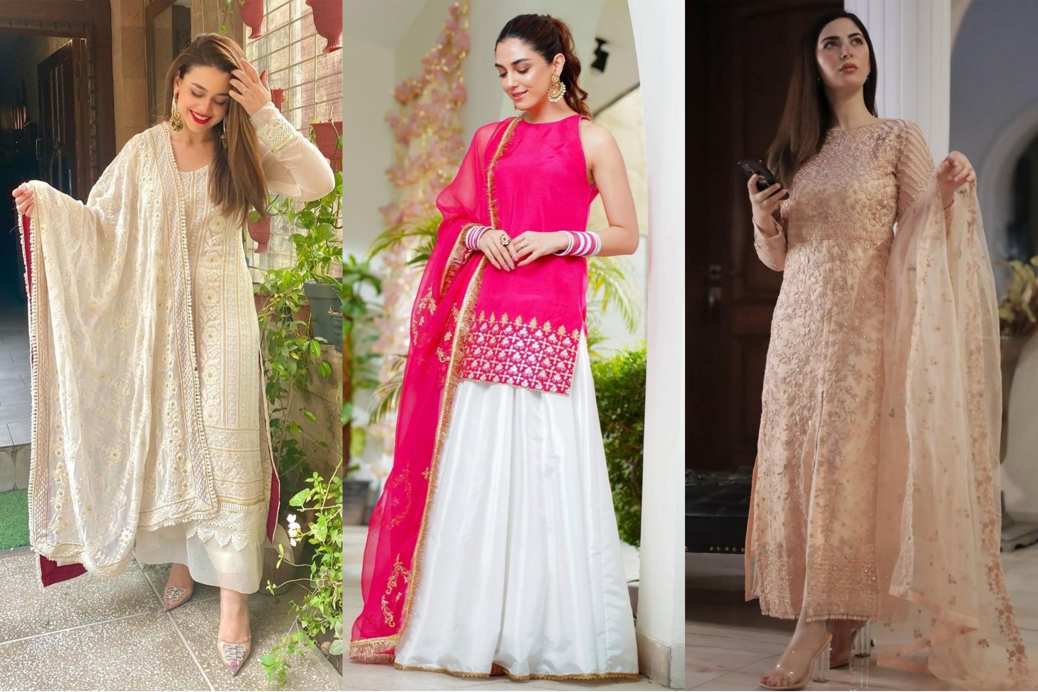 Celebrity Eid fashion: Sea of neutrals with a few pops of colour