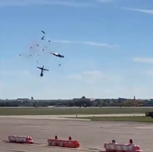 Two WWII Planes Collide At US Air Show The Express Tribune Pakistan 