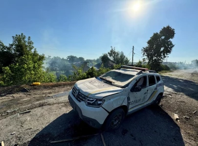 two dead in russian double tap attack near ukraine s kharkiv two dead in russian double tap attack near ukraine s kharkiv