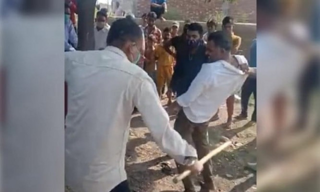 this screengrab shows the victim mohd shakir being assaulted photo courtesy ndtv