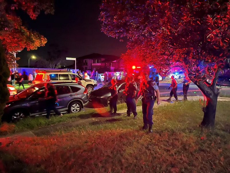 police at the scene following a stabbing at christ the good shepherd church in the suburb of wakeley in sydney australia april 15 2024 photo reuters