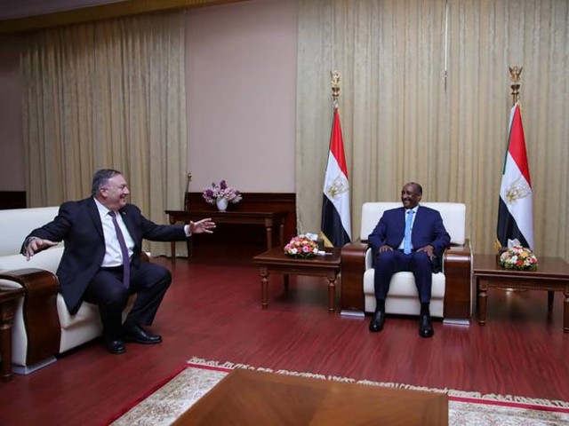 us secretary of state mike pompeo meets sudan s sovereign council chief general abdel fattah al burhan in khartoum sudan august 25 2020 photo reuters file