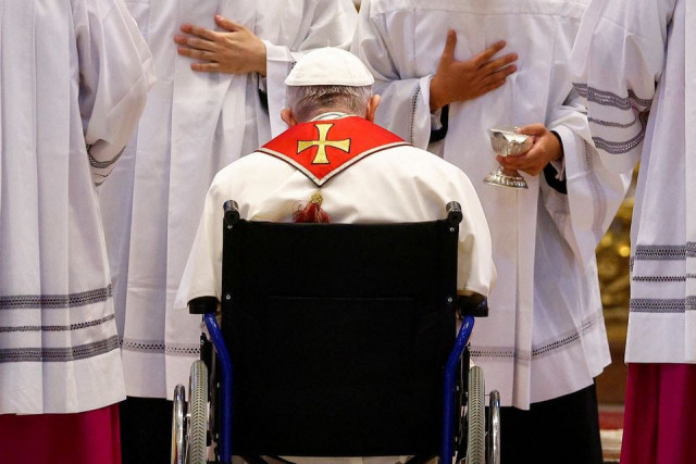 pope francis attends the funeral of former vatican s secretary of state cardinal angelo sodano at st peter s basilica at the vatican may 31 2022 photo reuters