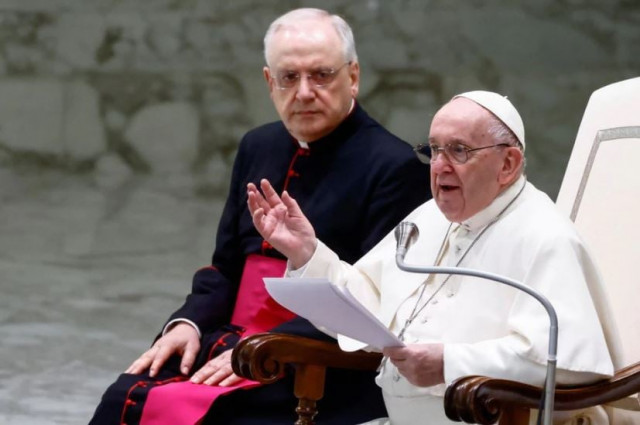 pope francis holds the weekly general audience at the paul vi hall at the vatican march 23 2022 photo reuters pope francis holds the weekly general audience at the paul vi hall at the vatican march 23 2022 photo reuters