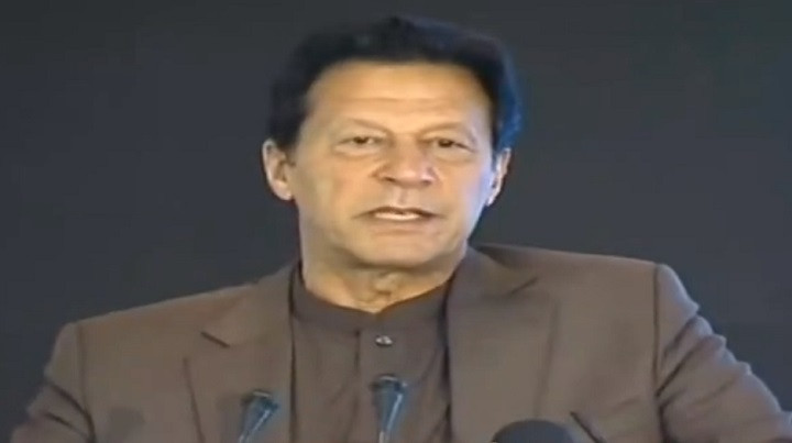 prime minister imran khan addresses a ceremony in islamabad on april 15 2021 screengrab