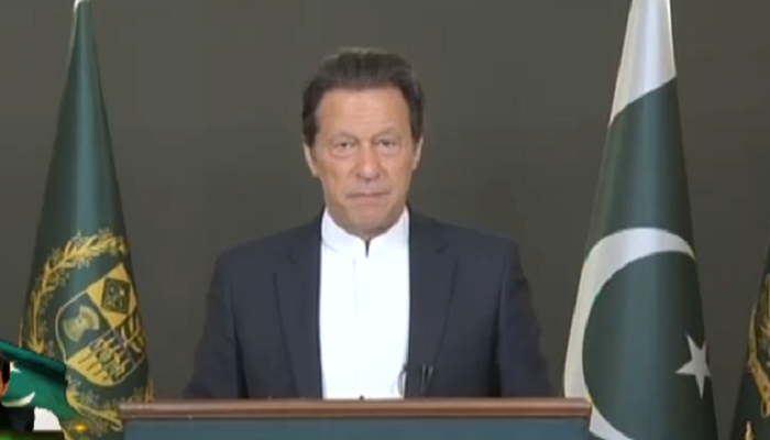 prime minister imran khan addressing the nation during a live telecast on november 3 2021 screengrab