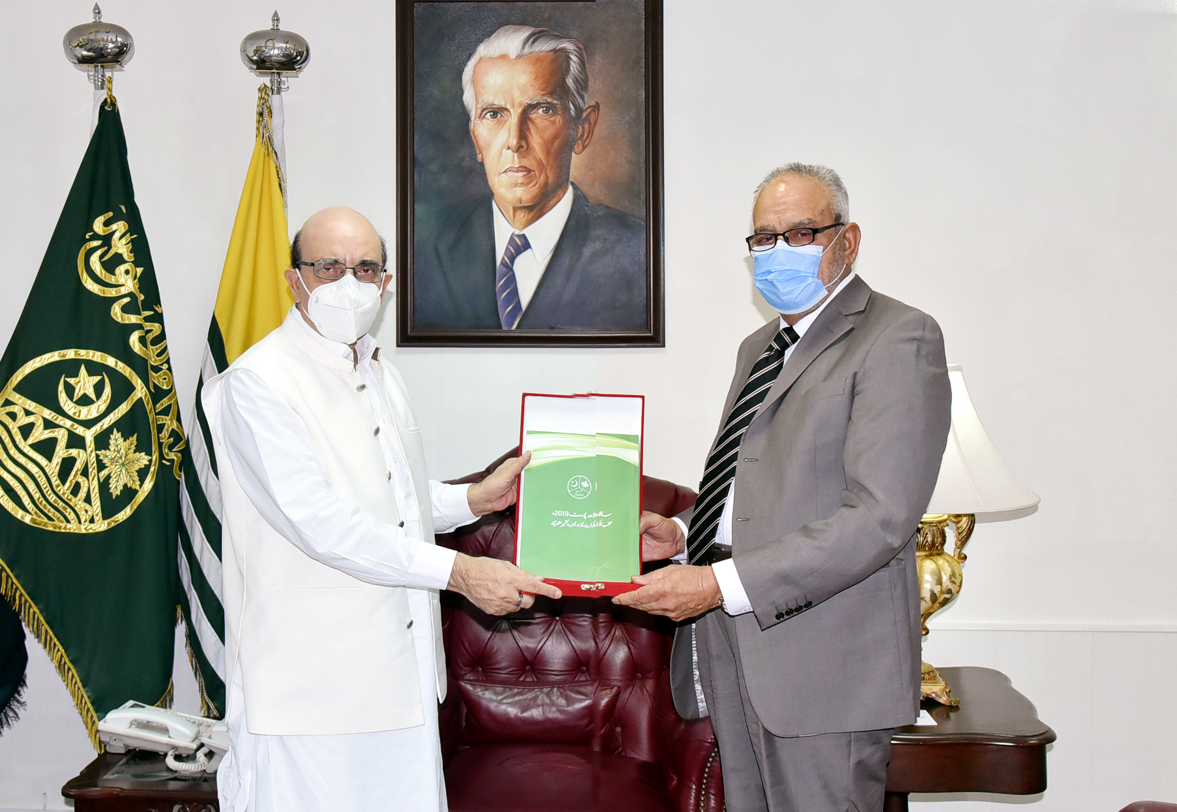 president sardar masood khan with ajk ombudsman zafar hussain mirza photo courtesy twitter masood khan