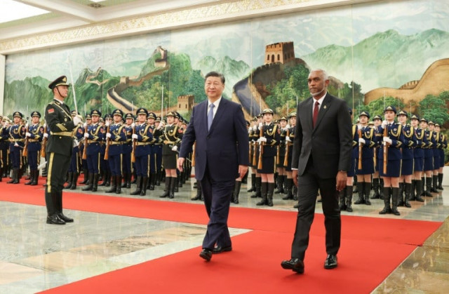 muizzu s trip to china this week was his first state visit since becoming president photo afp muizzu s trip to china this week was his first state visit since becoming president photo afp