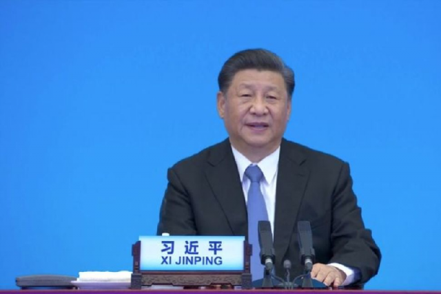 chinese president xi jinping speaks via video link at the cpc and world political parties summit held to commemorate the 100th founding anniversary of communist party of china in beijing photo reuters