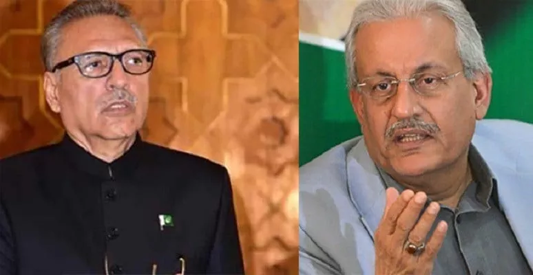 president arif alvi and former senate chairman mian raza rabbani photo file president arif alvi and former senate chairman mian raza rabbani photo file