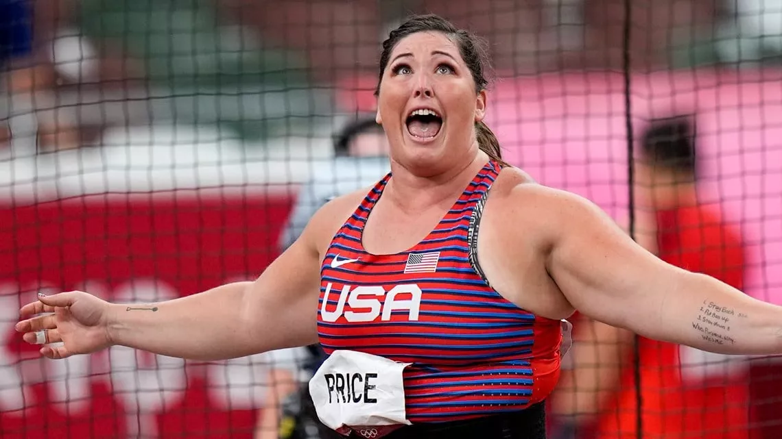 price sets world best in women s weight throw price sets world best in women s weight throw
