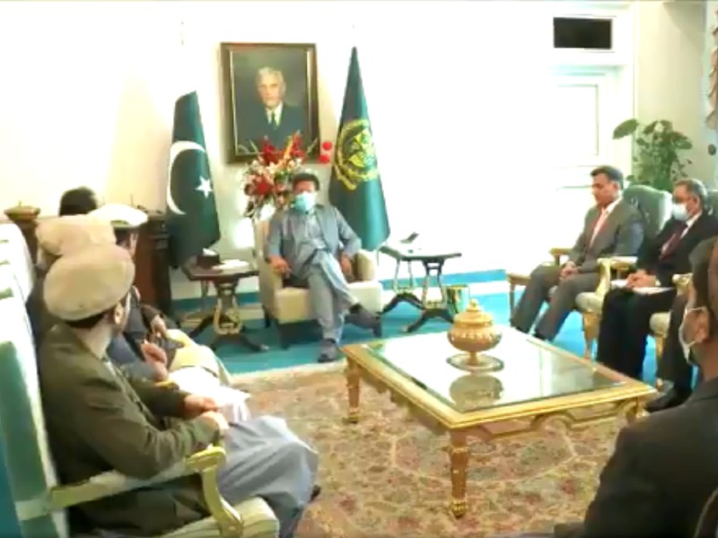 prime minister imran khan extended warm welcome to ahmad wali massoud and stated that pakistan and afghanistan were bound by a fraternal relationship screengrab