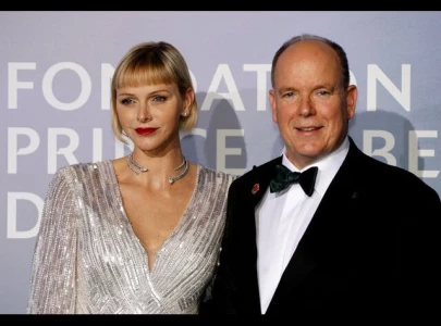 princess charlene poses with twins before joining prince albert at monaco grand prix