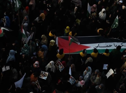 stop genocide in gaza tens of thousands rally in karachi